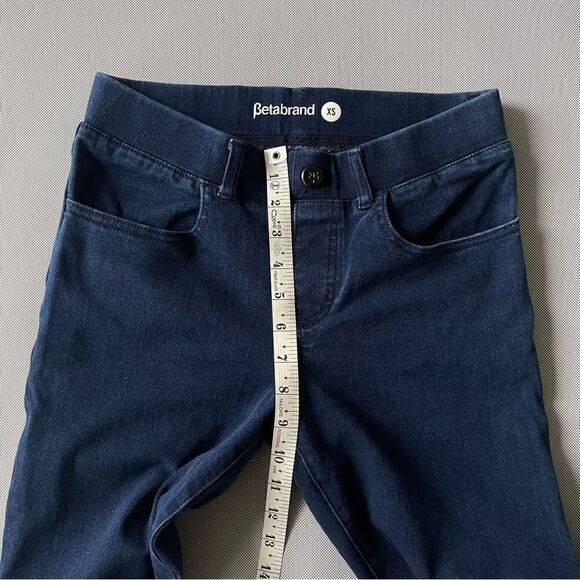 Betabrand Dark Denim Pull On Straight Leg Jeans Women’s Size XS - Picture 7 of 9